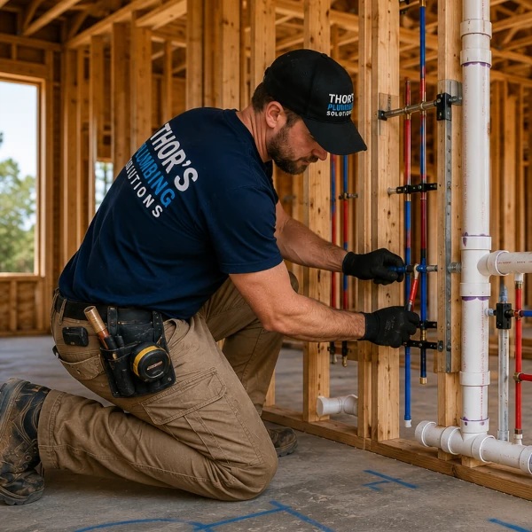 rough in plumbing for new home construction